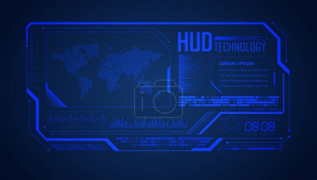 Illustration for Futuristic technology background with hud elements - Royalty Free Image