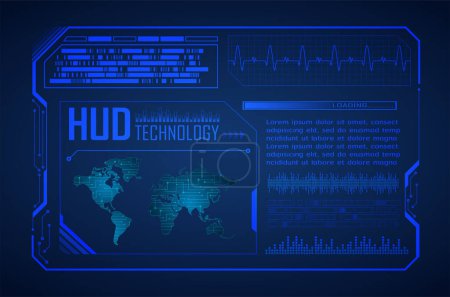 Illustration for Futuristic hud interface with abstract hud elements. technology background with virtual hud interface. vector user interface. - Royalty Free Image