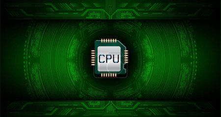 Ilustración de Placa de circuito cpu cpu. símbolo de la CPU. icono del procesador. - Imagen libre de derechos