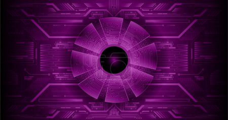 Illustration for Purple cyber circuit future technology concept background - Royalty Free Image