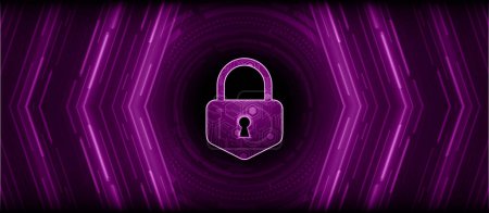 Illustration for Digital lock security concept - Royalty Free Image