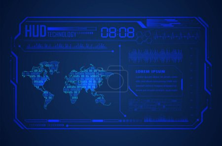 Illustration for Futuristic interface hud with holographic hud screen. hud interface with futuristic hud user interface. vector illustration. hud interface. hud interface. hud interface - Royalty Free Image