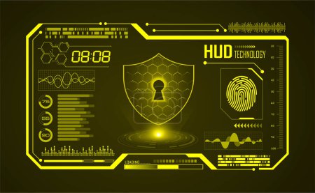 Ilustración de Vector sistema de seguridad cibernética fondo - Imagen libre de derechos