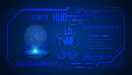 Illustration for Futuristic virtual interface with hologram hud interface - Royalty Free Image