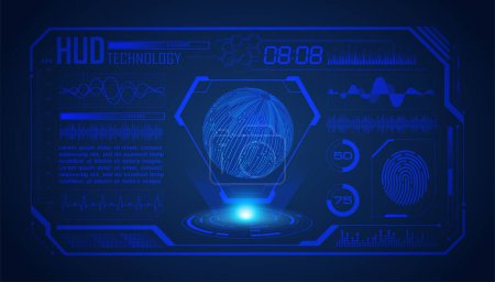 Illustration for Futuristic hud interface. ui interface with user interface hud screen, vector. - Royalty Free Image