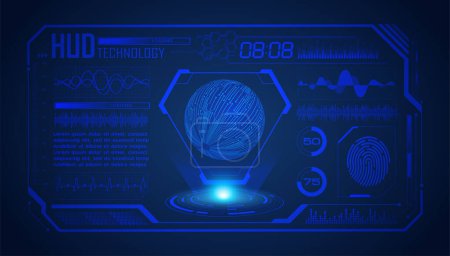Illustration for Vector abstract futuristic technology background. digital hi - tech concept with blue, blue and light digital data design for hi - tech - Royalty Free Image