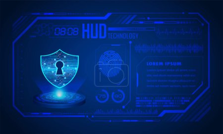 Illustration for Cyber security and future technology concept background - Royalty Free Image