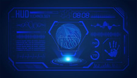 Illustration for Cyber security and future technology concept background - Royalty Free Image