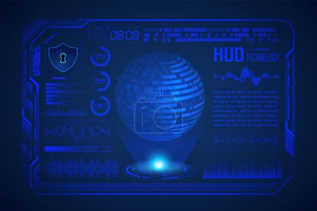 Illustration for Futuristic hud user interface. futuristic technology.  abstract background - Royalty Free Image