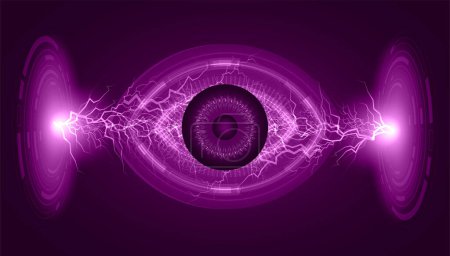 Illustration for Eye cyber circuit future technology concept background - Royalty Free Image