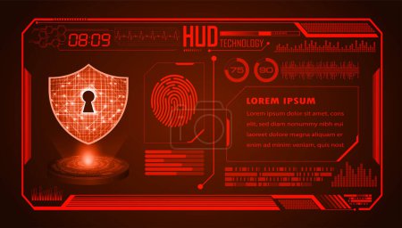 Illustration for Cyber security data background. technology, protection, privacy  concept - Royalty Free Image