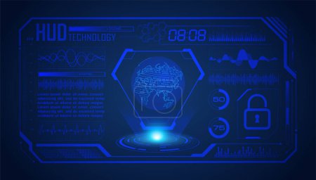 Photo for Digital cyber technology concept background - Royalty Free Image