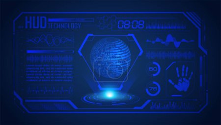 Illustration for Digital cyber technology concept background - Royalty Free Image