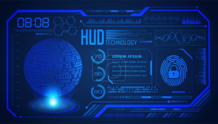 Illustration for Futuristic hud user interface. Technology concept. Vector illustration - Royalty Free Image