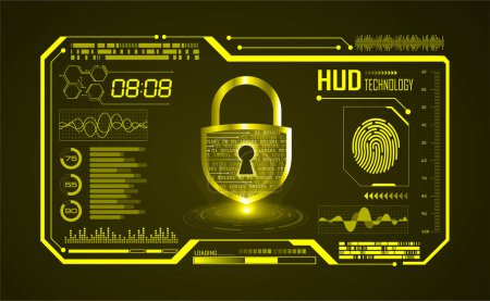 Illustration for Cyber security data protection business technology privacy concept. - Royalty Free Image