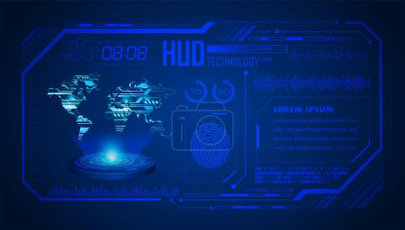 Illustration for Futuristic hud hologram graphic hud interface. vector - Royalty Free Image