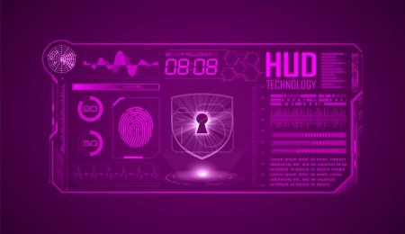 Illustration for Vector futuristic hud hud with virtual reality. technology and future concept. - Royalty Free Image