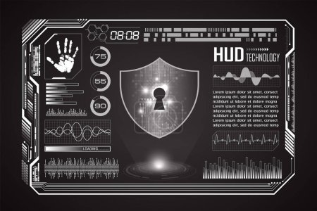 Illustration for Futuristic hud user interface. futuristic technology.  abstract background - Royalty Free Image