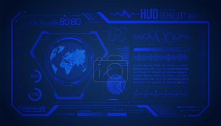 Illustration for Futuristic hud interface with hud elements, user interface, hud interface design, hud interface design - Royalty Free Image