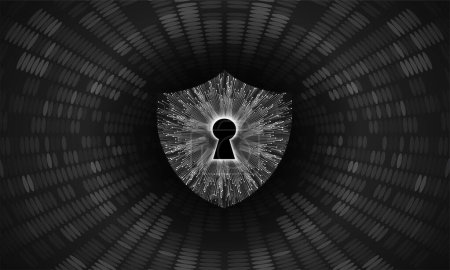 Illustration for Cyber security concept background, abstract background - Royalty Free Image