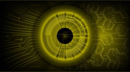 Illustration for Eye cyber circuit future technology concept background - Royalty Free Image