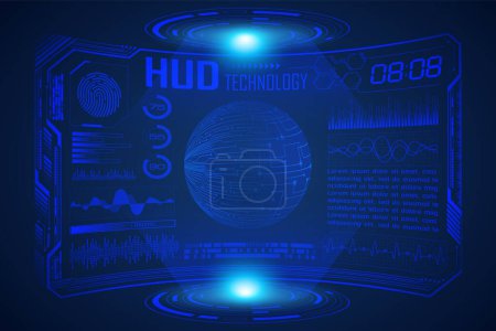 Illustration for Abstract futuristic interface. technology  concept. - Royalty Free Image