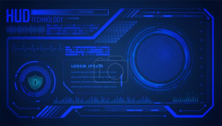 Illustration for Abstract technology hud interface. futuristic technology concept. vector - Royalty Free Image