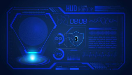 Illustration for Futuristic virtual hud interface. technology concept. vector illustration. - Royalty Free Image