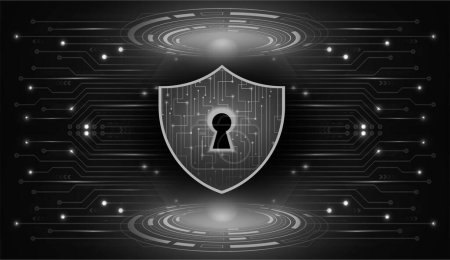 Illustration for Cyber security concept background with keyhole - Royalty Free Image