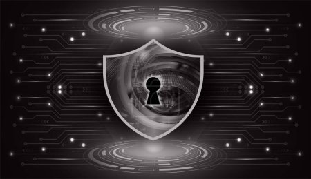 Illustration for Cyber security concept background with keyhole - Royalty Free Image