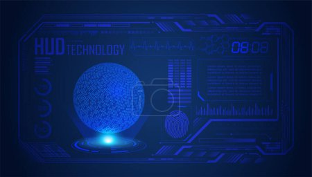 Illustration for Futuristic hud interface with abstract futuristic backgroun - Royalty Free Image