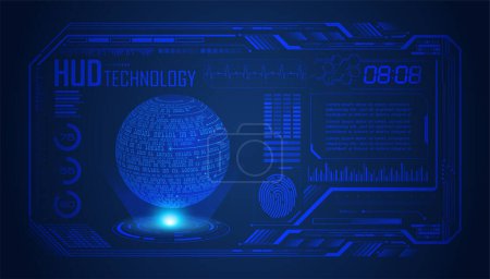 Illustration for Futuristic virtual reality, hud user interface - Royalty Free Image