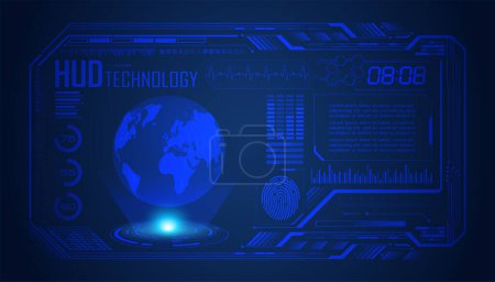 Illustration for Futuristic virtual reality, hud user interface - Royalty Free Image