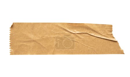 Téléchargez les photos : Ruban adhésif brun isolé sur fond blanc - en image libre de droit