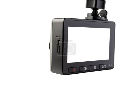 Téléchargez les photos : Car CCTV camera video recorder isolated on white background - en image libre de droit