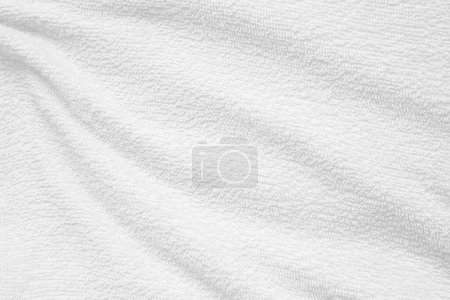 Téléchargez les photos : Tissu de coton blanc texture serviette fond abstrait - en image libre de droit