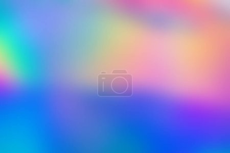 Foto de Resumen borroso holográfico arco iris hoja fondo iridiscente - Imagen libre de derechos