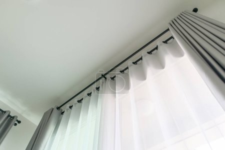 Vorhang Fenster Innendekoration im Wohnzimmer