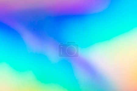 Photo for Abstract blur holographic rainbow foil iridescent background - Royalty Free Image