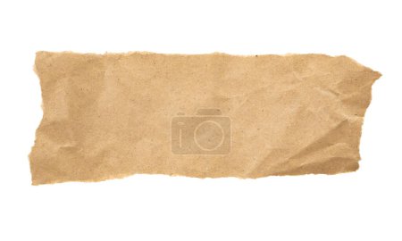 Foto de Brown Cardboard paper piece isolated on white background - Imagen libre de derechos
