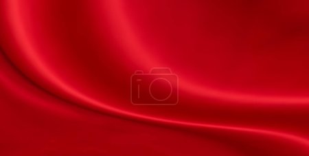 Foto de Tejido rojo abstracto con fondo de textura de onda suave - Imagen libre de derechos
