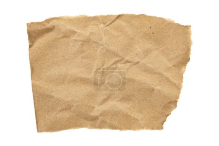 Foto de Papel de cartón marrón aislado sobre fondo blanco - Imagen libre de derechos