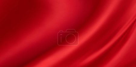 Téléchargez les photos : Tissu rouge abstrait avec fond texture douce vague - en image libre de droit