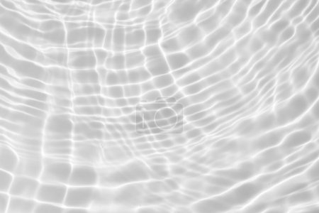 Foto de Abstract white transparent water shadow surface texture natural ripple background - Imagen libre de derechos