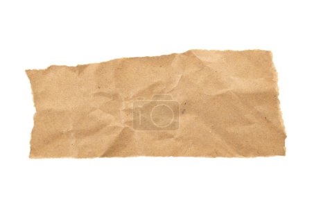Foto de Brown Cardboard paper piece isolated on white background - Imagen libre de derechos
