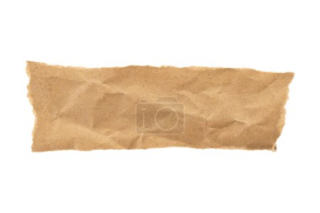 Photo for Brown Cardboard paper piece isolated on white background - Royalty Free Image