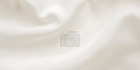Photo for Abstract white fabric texture with soft wave background - Royalty Free Image