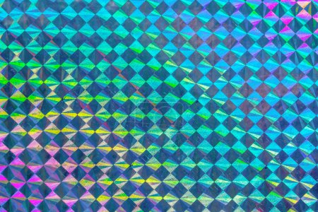 Photo for Holographic rainbow foil iridescent texture abstract hologram background - Royalty Free Image