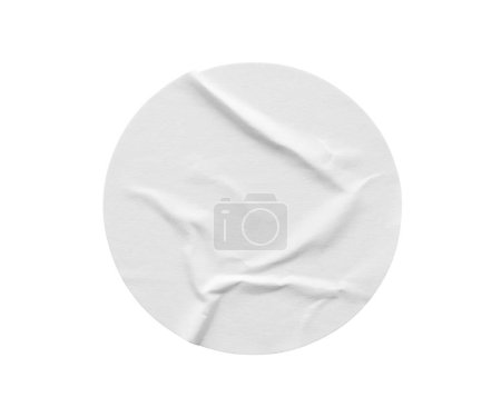 Blanko weißes rundes Papier Aufkleber-Etikett isoliert auf weißem Hintergrund