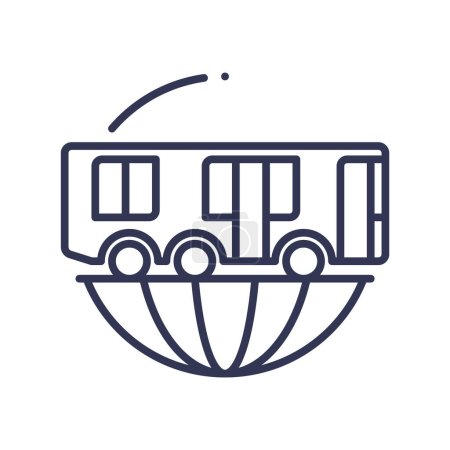 Eco friendly public bus symbol